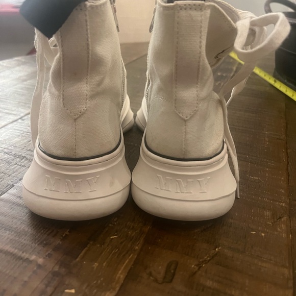 MYY White Lace Up Boots - Picture 3 of 9